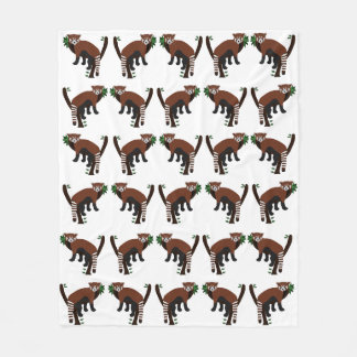 Red Panda Fleece Blanket