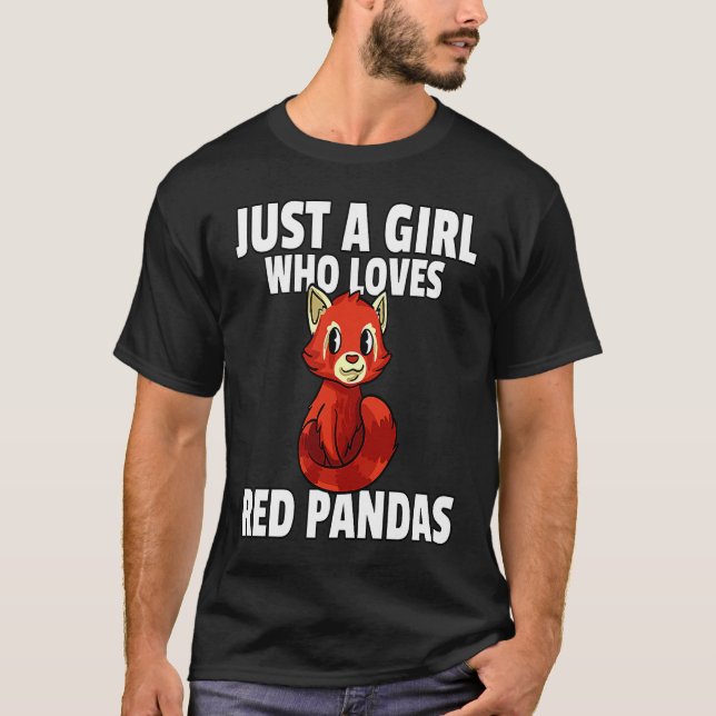 Red Panda For Girls Women T Shirt (Framsida)