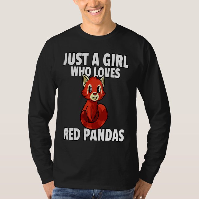 Red Panda For Girls Women T Shirt (Framsida)