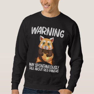 Red Panda För manar Women Boys Girls Kids Panda 3 Lång Ärmad Tröja