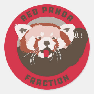 Red Panda Fraction Logotyp Runt Klistermärke