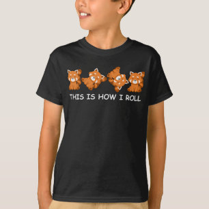 Red Panda Gift Kids Det här är hur jag rullar T Shirt