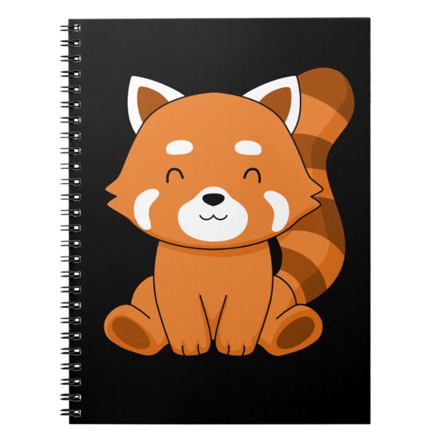 Red Panda Gift Kids Women Kawaii Red Panda Anteckningsbok (Framsidan)