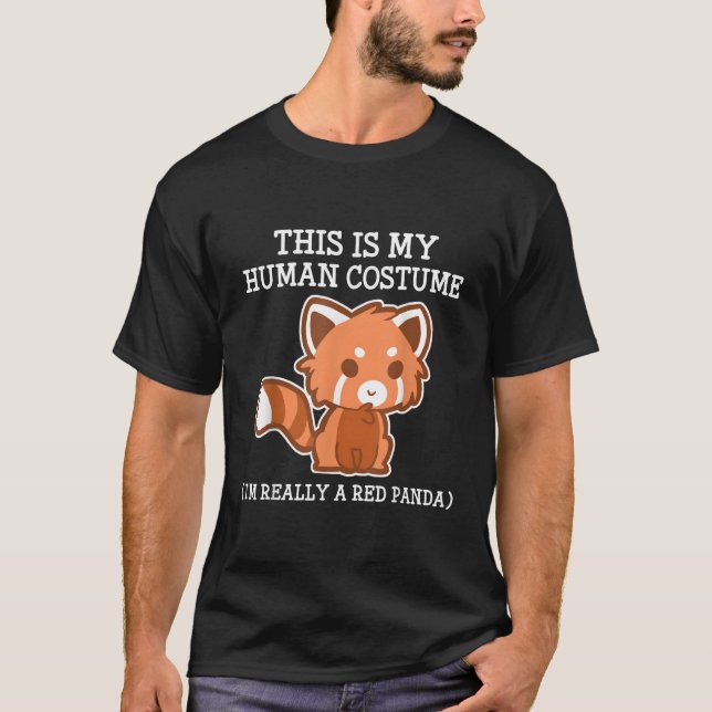 Red Panda Halloween S Youth T Shirt (Framsida)