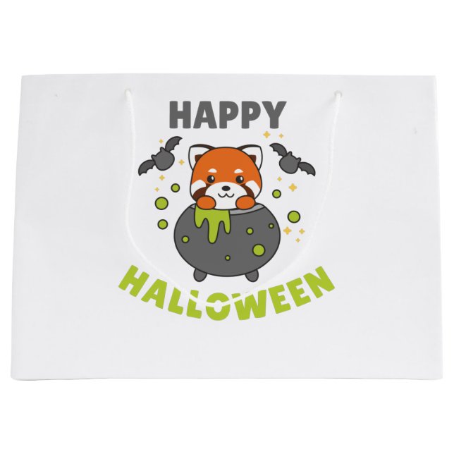 Red Panda Happy halloween Cauldron Fladdermus (Framsidan)