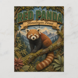 Red Panda Himalayan Forest POPCUT Vykort