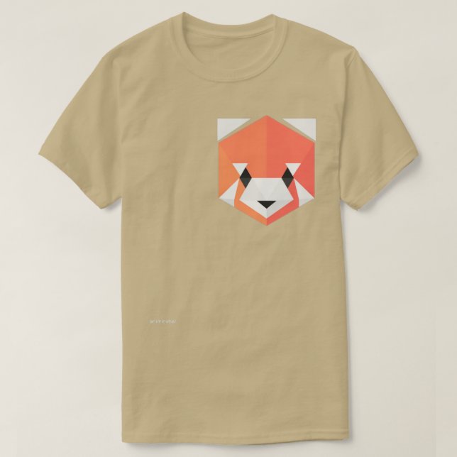 Red Panda Honeycomb T Shirt (Design framsida)