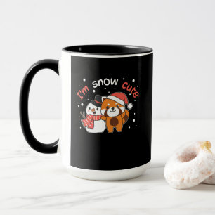 Red Panda I är Snö Cute Snögubbe Snö Pun Mugg