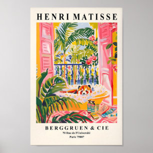 Red Panda in Bathtub Funny Poster, Matisse Print, Poster