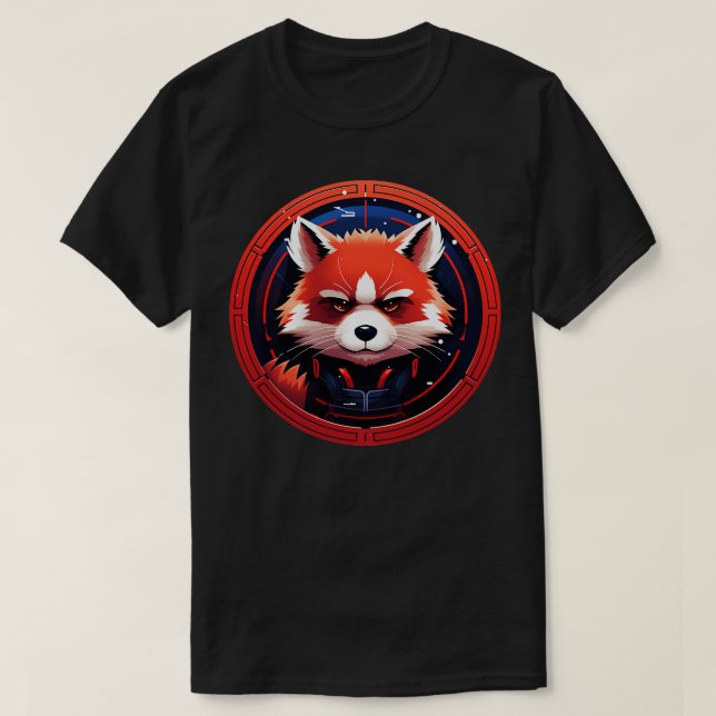 Red Panda in Space Animal Astronaut T Shirt (Design framsida)