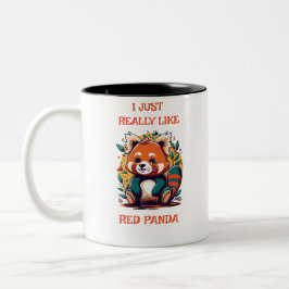 Red Panda, jag bara Verkligen som Red Panda Två-Tonad Mugg