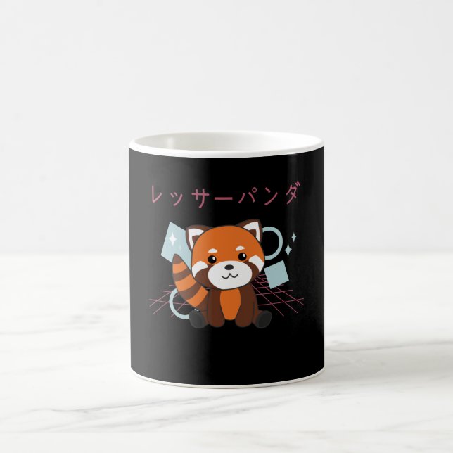 Red Panda Japan Retro 90s Kawaii Animals Kaffemugg (Center)