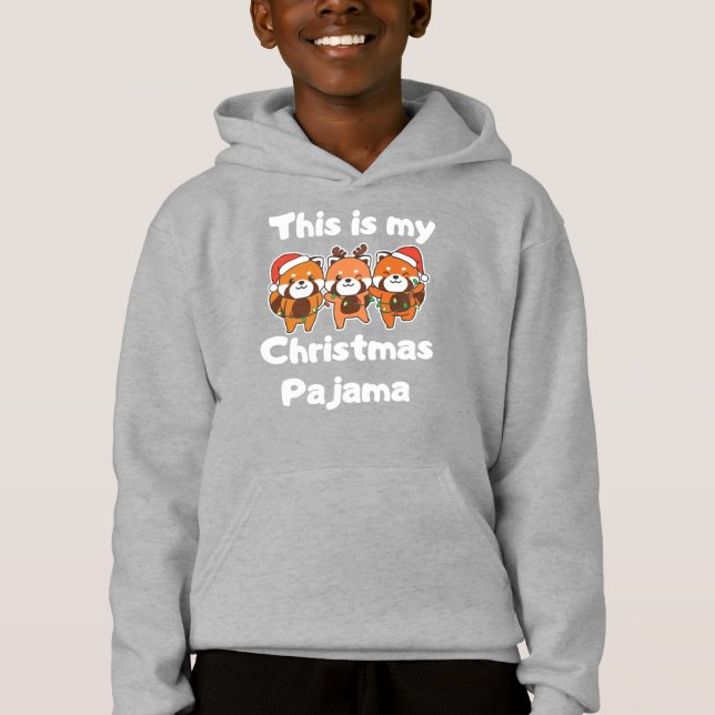 Red Panda jul Pajamas T Shirt (Framsida)