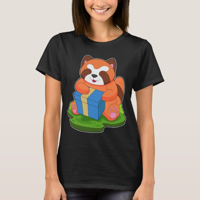 Red Panda jul Paket T Shirt (Framsida)