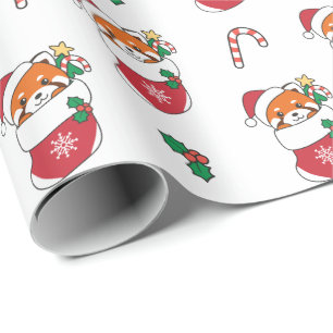 Red Panda jul Snö Winter Animals Panda Presentpapper