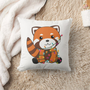 Red Panda jul Snö Winter Animals Pandas Kudde