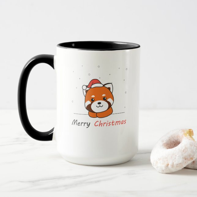 Red Panda jul Snö Winter Animals Pandas Mugg (Med munk)