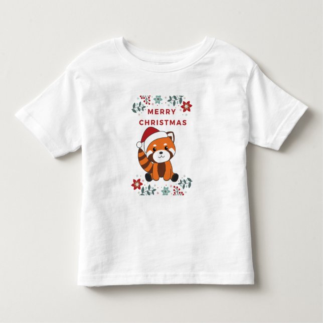 Red Panda jul Snö Winter Animals Pandas Tod T Shirt (Framsida)