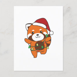 Red Panda jul Winter Animals Red Pandas Helg Vykort