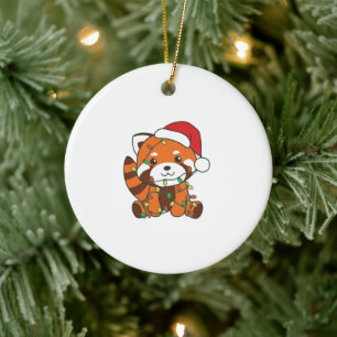Red Panda jul Winter Animals Red Pandas Julgransprydnad Keramik