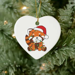 Red Panda jul Winter Animals Red Pandas Julgransprydnad Keramik