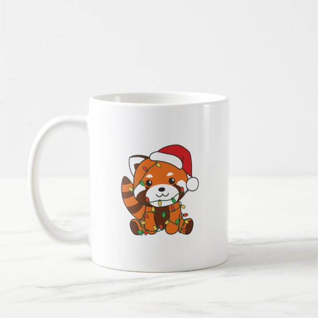 Red Panda jul Winter Animals Red Pandas Kaffemugg (Vänster)