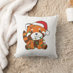 Red Panda jul Winter Animals Red Pandas Kudde