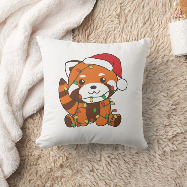 Red Panda jul Winter Animals Red Pandas Kudde (Filt)