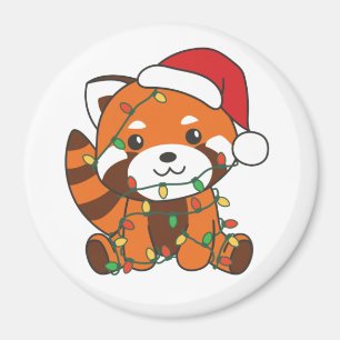 Red Panda jul Winter Animals Red Pandas Magn Magnet
