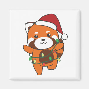 Red Panda jul Winter Animals Red Pandas Magn Magnet