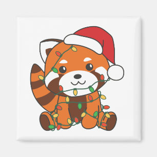 Red Panda jul Winter Animals Red Pandas Magn Magnet