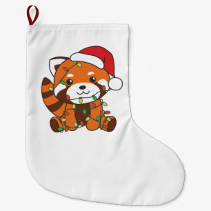 Red Panda jul Winter Animals Red Pandas Stor Julstrumpa