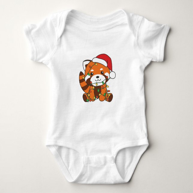 Red Panda jul Winter Animals Red Pandas T Shirt (Framsida)
