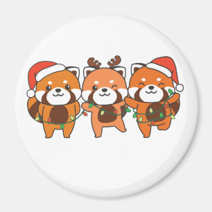 Red Panda-juldjur Cute Red Pandas Magnet