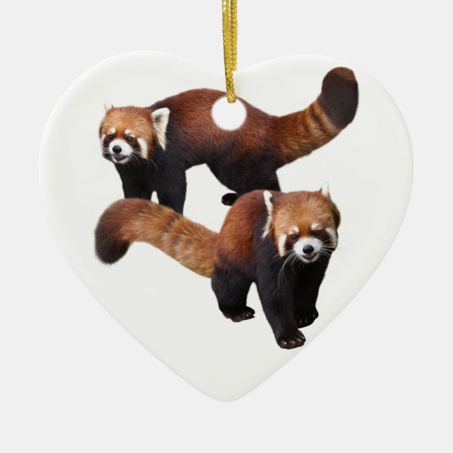 Red Panda Julgransprydnad Keramik (Framsidan)