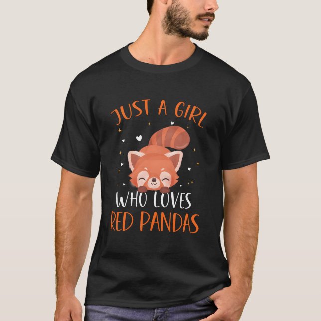 Red Panda Just A Who Love Red Pandas T Shirt (Framsida)