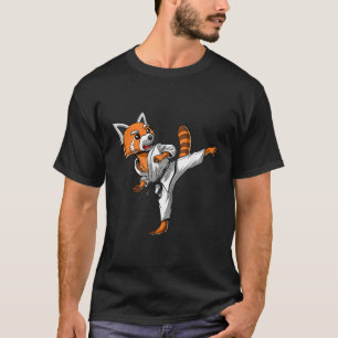 Red Panda Karate Ninja Mial Kickboxing Taekwondo T Shirt