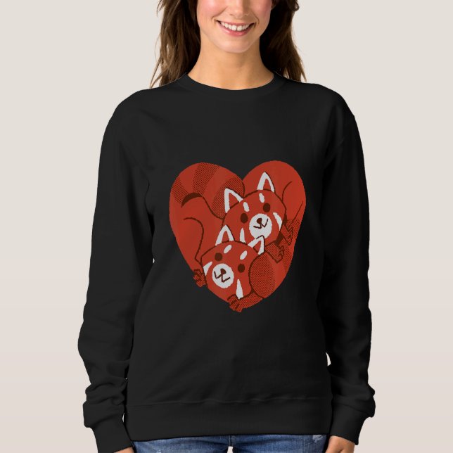 Red Panda Kärlek Pandas Cute Animals Bears T Shirt (Framsida)
