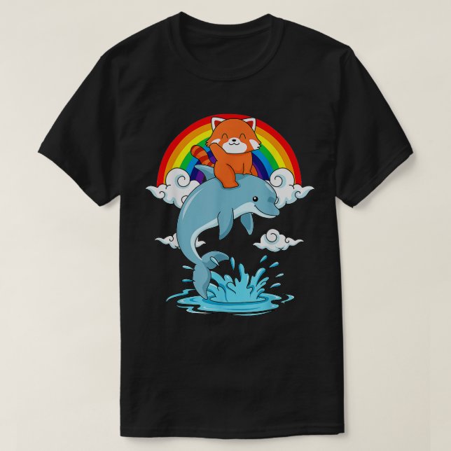 Red Panda Kids Dolphin T Shirt (Design framsida)