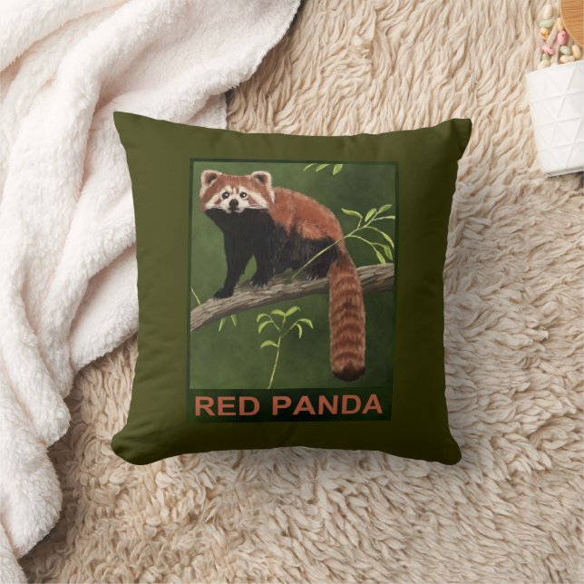 Red Panda Kudde (Filt)