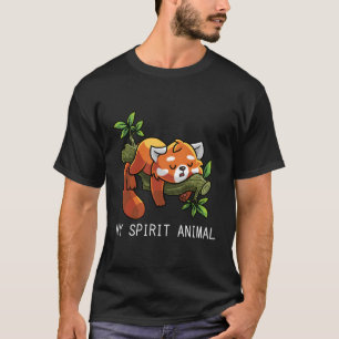 Red Panda Lazy Spirit Animal T Shirt