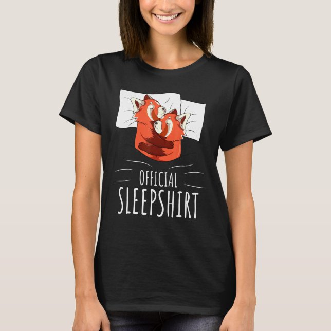 Red Panda Lover Official Sleep T Shirt (Framsida)