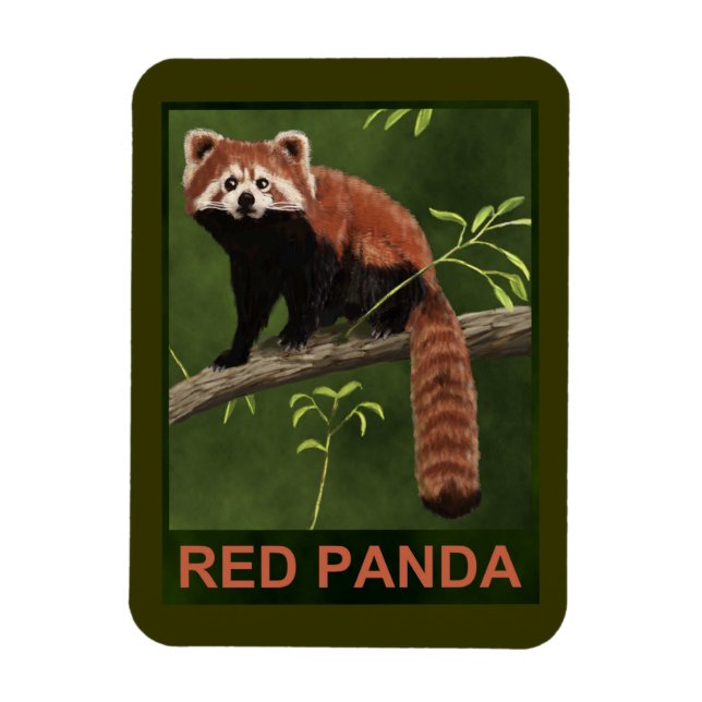 Red Panda Magnet (Vertikal)