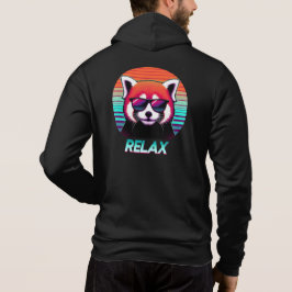 Red Panda med solglasögon med ord-slappna av T Shirt