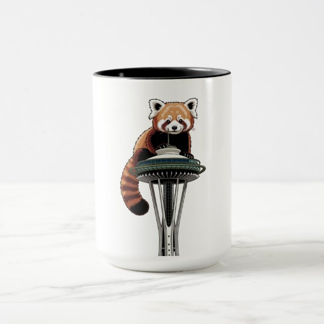 Red Panda on Seattle Space Needle Mugg (Center)