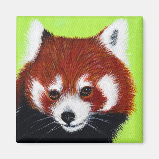 Red Panda Painting Magnet (Framsidan)
