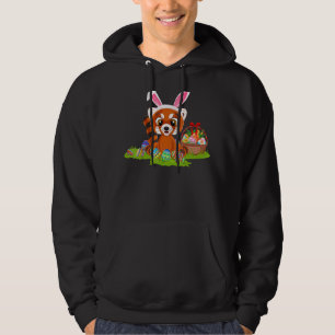 Red Panda Påskägg Hunting Bunny Red Panda Easte Hoodie