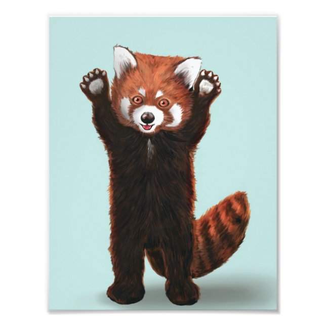 Red Panda Print Fototryck (Framsidan)