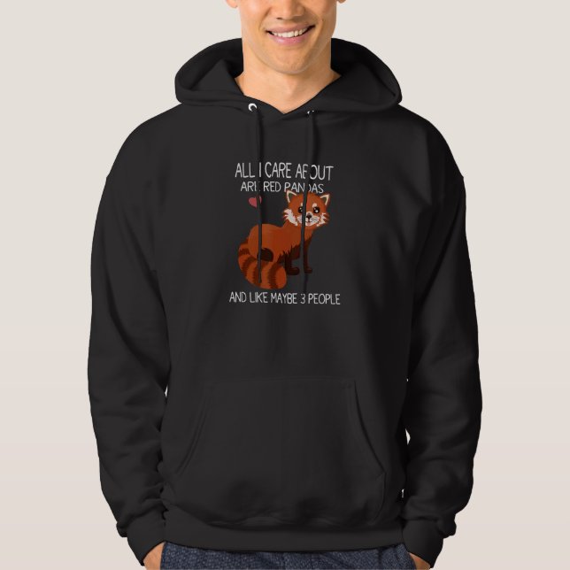 Red Panda Quote Cute Coola Red Panda Hoodie (Framsida)
