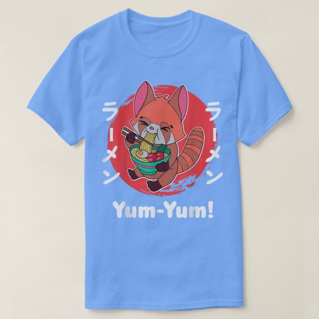 Red Panda Ramen Noodle Japan Cuisine Japanese Asia T Shirt (Design framsida)